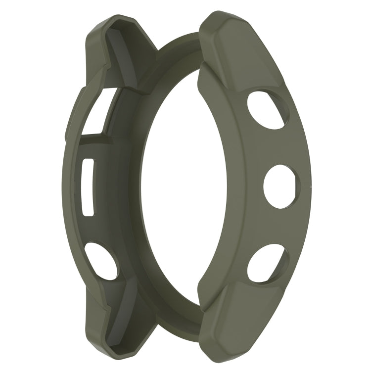 For Garmin Tactix 7 Amoled Armor Hollow TPU Watch Protective Case(Green)