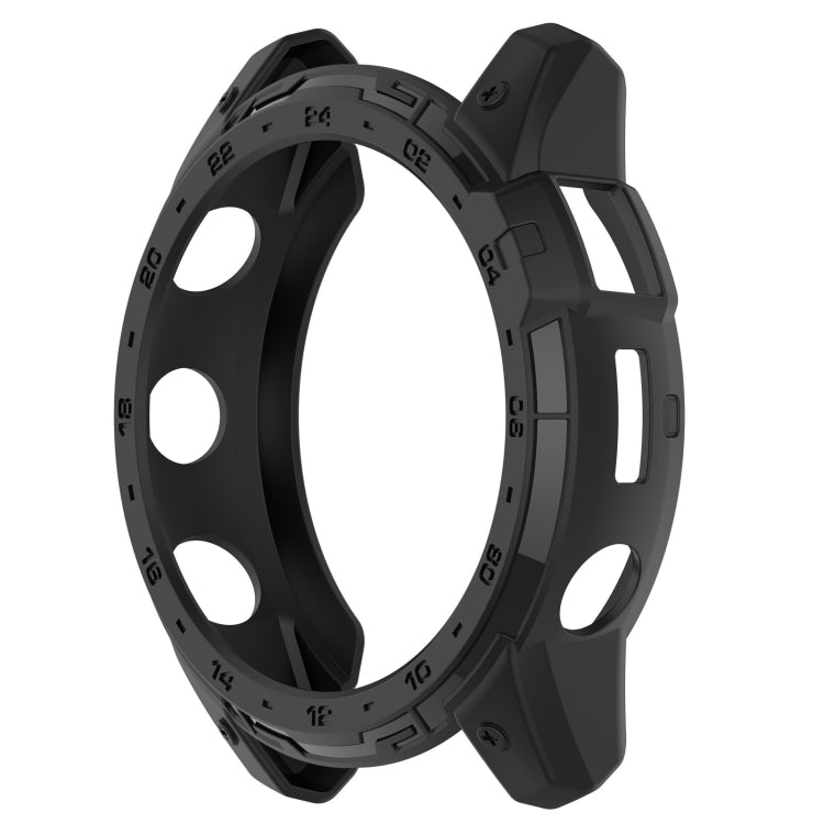 For Garmin Tactix 7 Amoled Armor Hollow TPU Watch Protective Case(Black) - Watch Cases by PMC TechLife | Online Shopping South Africa | PMC TechLife