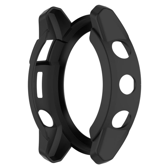 For Garmin Tactix 7 Amoled Armor Hollow TPU Watch Protective Case(Black)