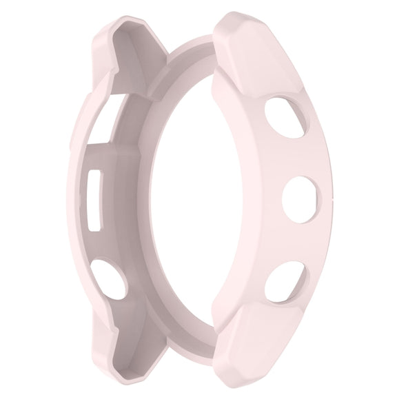 For Garmin Tactix 7 Amoled Armor Hollow TPU Watch Protective Case(Light Pink)