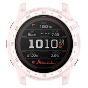 For Garmin Tactix 7 Amoled Armor Hollow TPU Watch Protective Case(Light Pink)