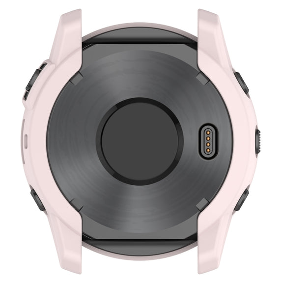 For Garmin Tactix 7 Amoled Armor Hollow TPU Watch Protective Case(Light Pink)
