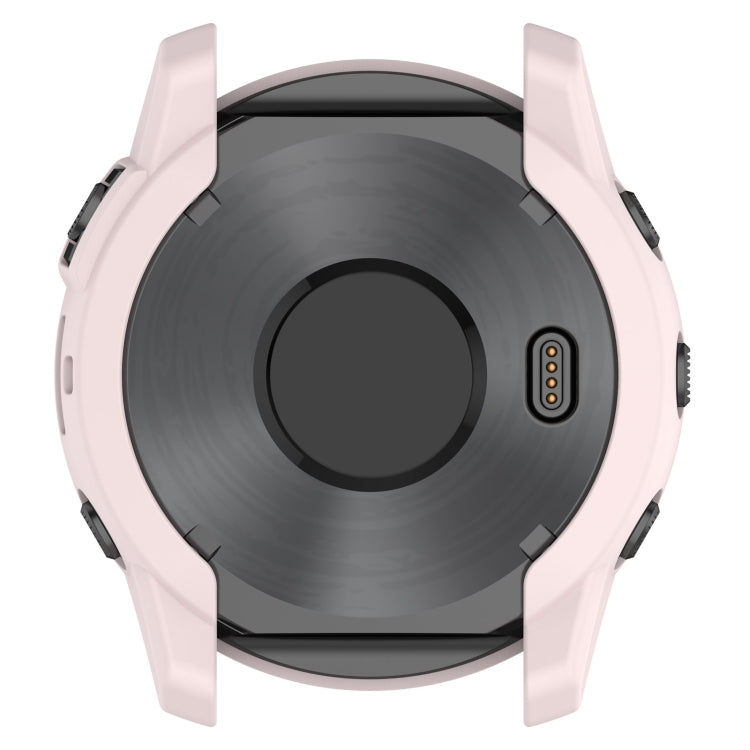 For Garmin Tactix 7 Amoled Armor Hollow TPU Watch Protective Case(Light Pink)