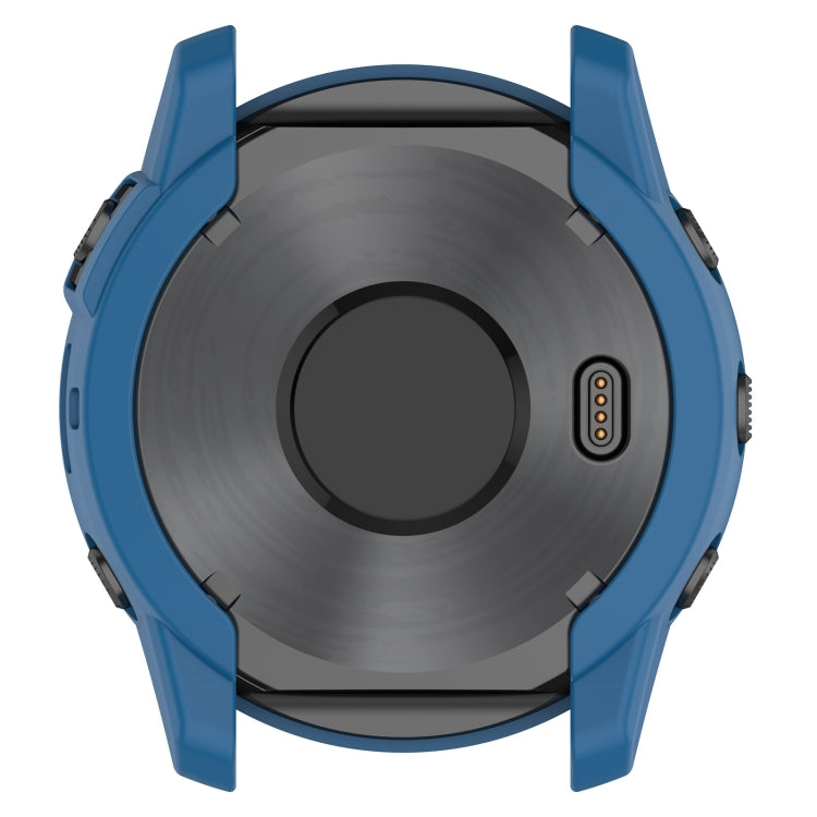Compatible with Garmin Tactix 7 Amoled Armor Hollow TPU Watch Protective Case(Dark Blue)