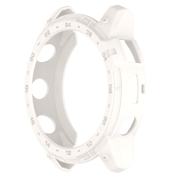 For Garmin Tactix 7 Amoled Armor Hollow TPU Watch Protective Case(Ivory White)