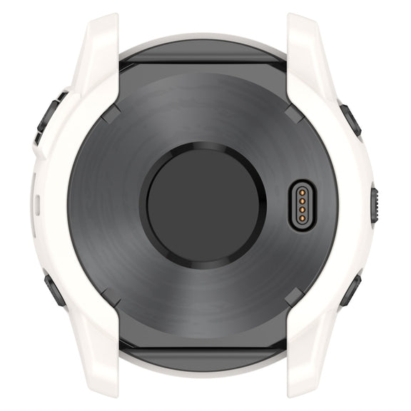 For Garmin Tactix 7 Amoled Armor Hollow TPU Watch Protective Case(Ivory White)
