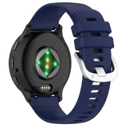 For Garmin Venu 3 Liquid Glossy Silver Buckle Silicone Watch Band(Dark Blue)