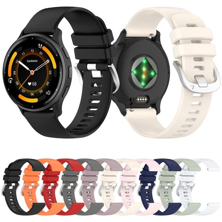 For Garmin Venu 3 Liquid Glossy Silver Buckle Silicone Watch Band(Red) - Watch Bands by PMC TechLife | Online Shopping South Africa | PMC TechLife