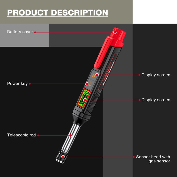 HABOTEST HT56 Pro Combustible Gas Detector Liquefied Petroleum Gas Natural Gas Alarm - Gas Monitor by HABOTEST | Online Shopping South Africa | PMC TechLife | Buy Now Pay Later Mobicred