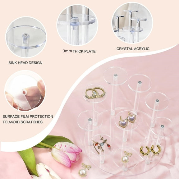YX066 Acrylic Circular Cupcake Stand