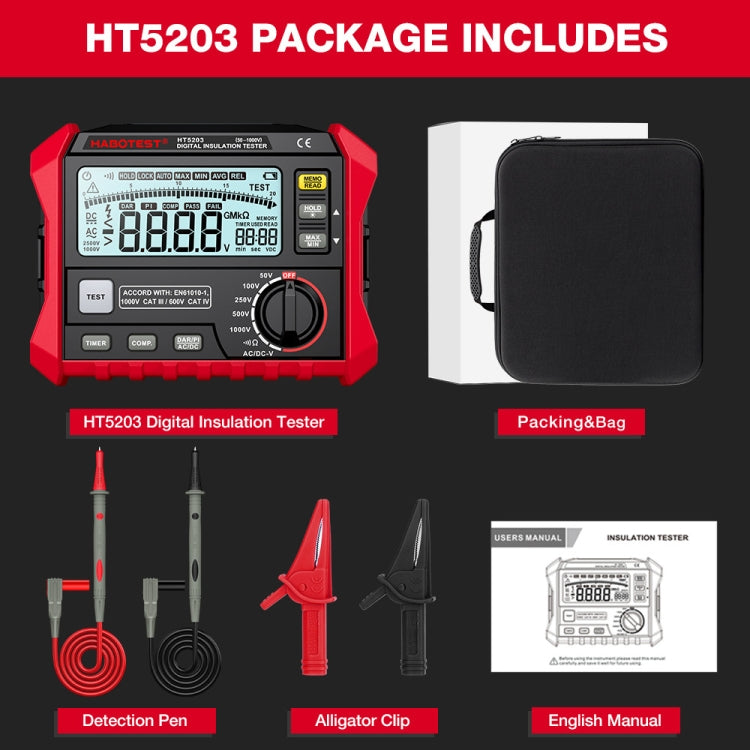 HABOTEST HT5203 Insulation Resistor Tester