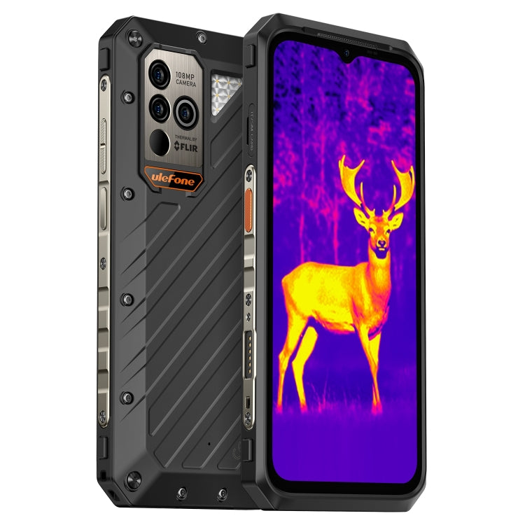 Ulefone Power Armor 18T Ultra Version 5G Thermal Imaging Rugged Phone, 12GB+512GB, Side Fingerprint, 6.58 inch Android 13 MediaTek Dimensity 7050 Octa Core up to 2.6GHz, Network: 5G, NFC, OTG(Black) - free shipping - PMC Jewellery - Order now!