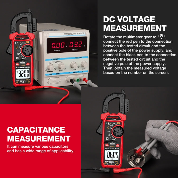 HABOTEST HT207B Multifunctional Digital Clamp Multimeter - free shipping - PMC TechLife - Order now!