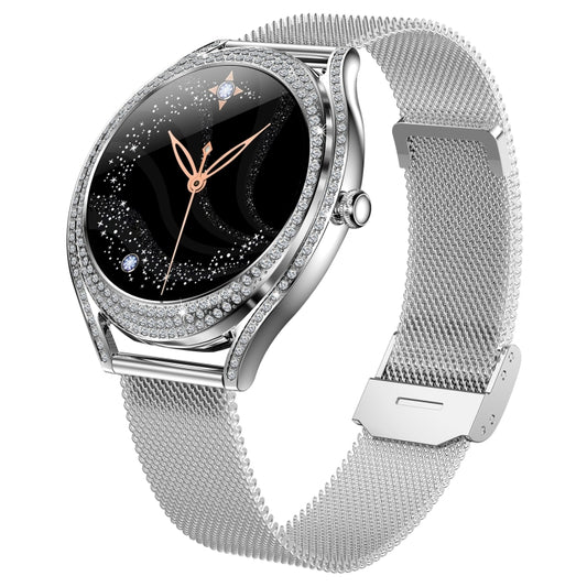 V66 1.28inch BT5.0 Smart Watch Support Heart Rate/ Sleep Detection, Style:Steel Strap(Silver) - free shipping - PMC Jewellery - Order now!