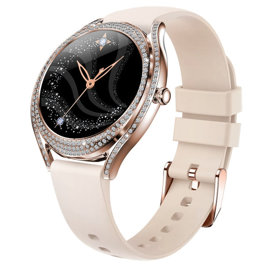 V66 1.28inch BT5.0 Smart Watch Support Heart Rate/ Sleep Detection, Style:Silicone Strap(Gold) - Smart Watches by PMC Jewellery | Online Shopping South Africa | PMC Jewellery | Buy Now Pay Later Mobicred