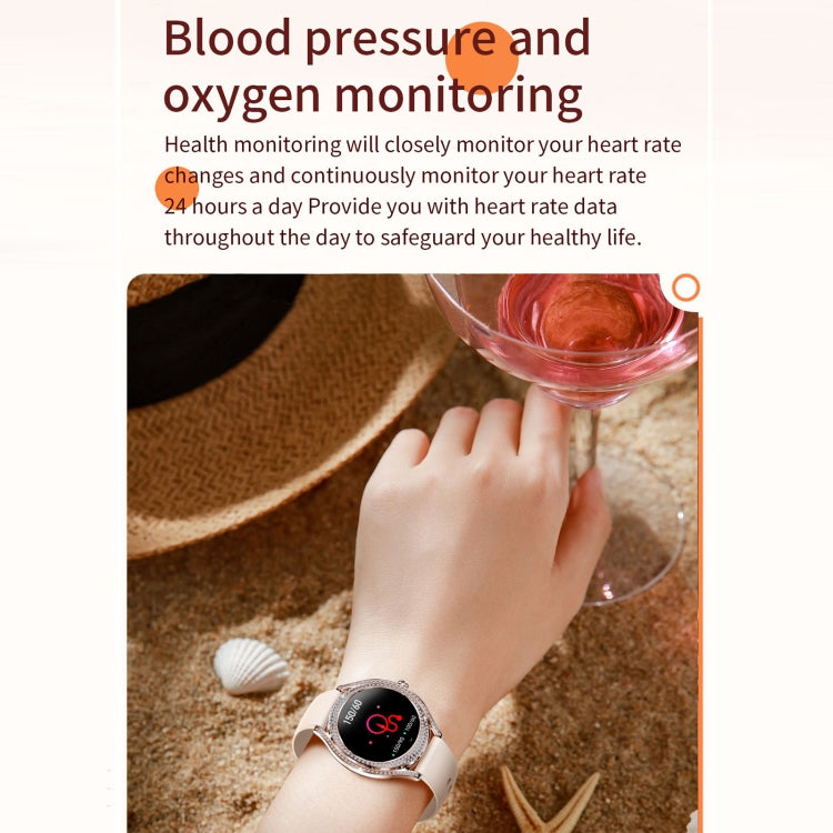 V66 1.28inch BT5.0 Smart Watch Support Heart Rate/ Sleep Detection, Style:Silicone Strap(Silver)