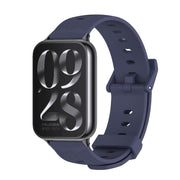 For Xiaomi Mi Band 8 Pro Mijobs Honeycomb Texture Silicone Watch Band(Midnight Blue Black)