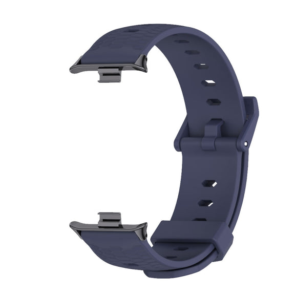 For Xiaomi Mi Band 8 Pro Mijobs Honeycomb Texture Silicone Watch Band(Midnight Blue Black)