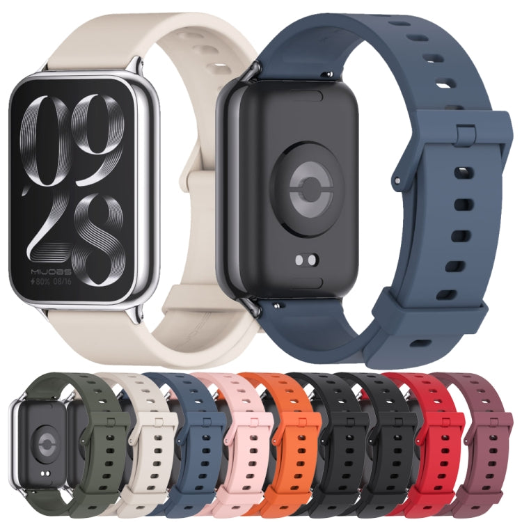 For Xiaomi Smart Band 9 Pro / 8 Pro Mijobs Silicone Breathable Watch Band(Red+Silver)