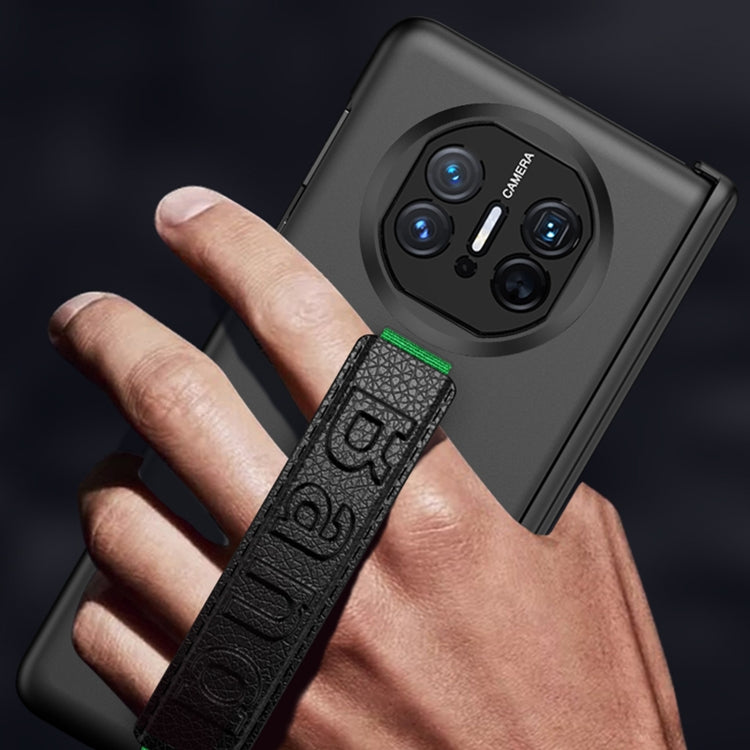 For Huawei Mate X5 GKK Wristband Integrated HD Film Magnetic Hinge Phone Case(Carbon Fiber) - Huawei Cases by GKK | Online Shopping South Africa | PMC TechLife | Buy Now Pay Later Mobicred