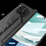 For Huawei Mate X5 GKK Wristband Integrated HD Film Magnetic Hinge Phone Case(Carbon Fiber)