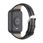 For Xiaomi Mi Band 8 Pro Mijobs Genuine Leather Slim Watch Band(Black)