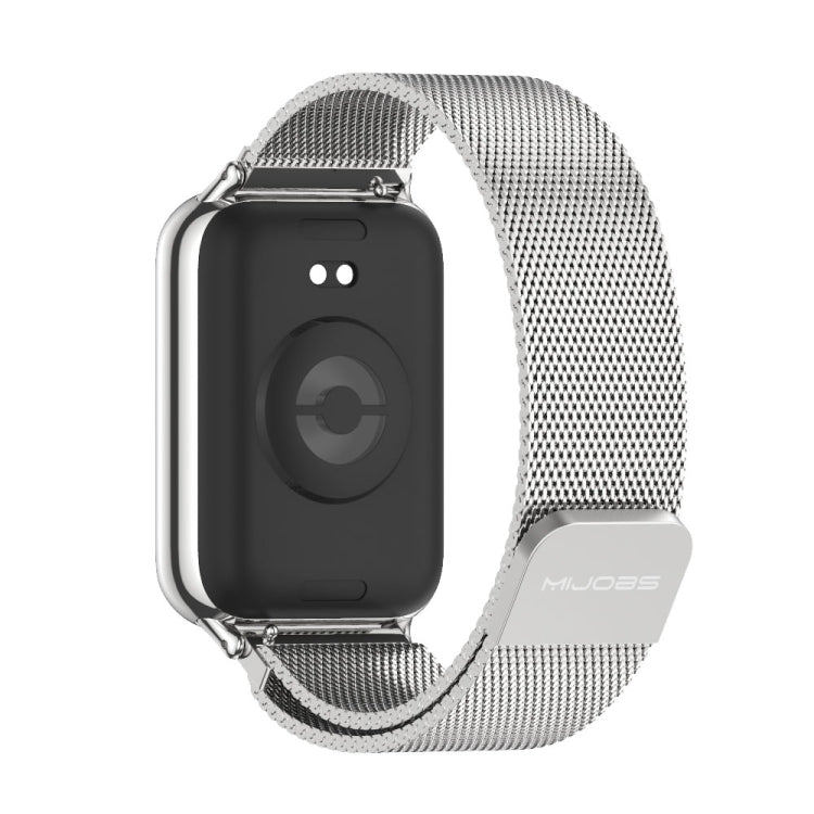 For Xiaomi Smart Band 9 Pro / 8 Pro Mijobs Milan Magnetic Stainless Steel Watch Band(Silver)