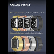 For Xiaomi Smart Band 9 Pro / 8 Pro Mijobs Milan Magnetic Stainless Steel Watch Band(Silver)
