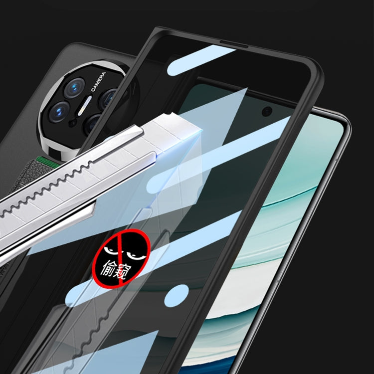 For Huawei Mate X5 GKK Wristband Integrated Privacy Film Magnetic Hinge Phone Case(Dark Green) - free shipping - PMC TechLife - Order now!