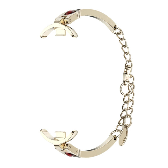 For Xiaomi Mi Band 8 / 9 / 9 NFC Mijobs Ruyi Beauty Bracelet Watch Band(Light Gold Red)