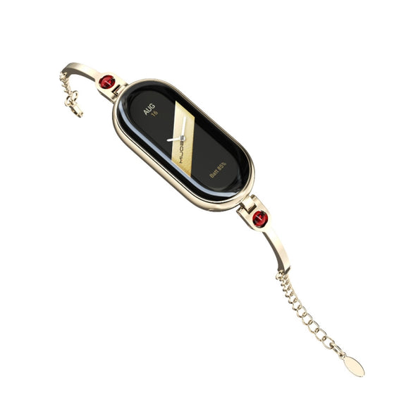 For Xiaomi Mi Band 8 / 9 / 9 NFC Mijobs Ruyi Beauty Bracelet Watch Band(Light Gold Red)
