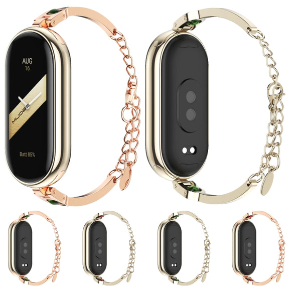 For Xiaomi Mi Band 8 / 9 / 9 NFC Mijobs Ruyi Beauty Bracelet Watch Band(Light Gold Red)