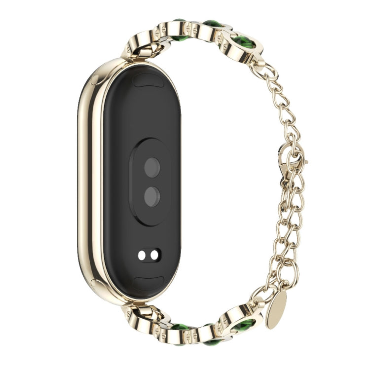 For Xiaomi Mi Band 8 / 9 / 9 NFC Mijobs Mermaid Beauty Bracelet Watch Band(Light Gold Green) - Watch Bands by MIJOBS | Online Shopping South Africa | PMC TechLife | Buy Now Pay Later Mobicred
