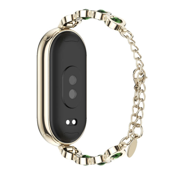 For Xiaomi Mi Band 8 / 9 / 9 NFC Mijobs Mermaid Beauty Bracelet Watch Band(Light Gold Green)