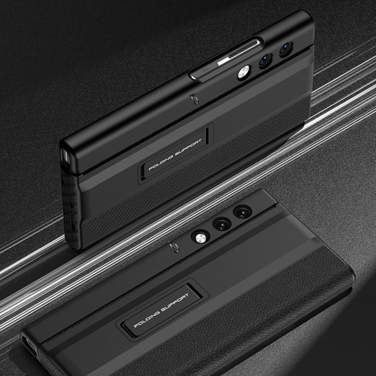 For Honor V Purse GKK Full Coverage Folding Leather Phone Case with Holder(Carbon Fiber) - Honor Cases by GKK | Online Shopping South Africa | PMC TechLife | Buy Now Pay Later Mobicred