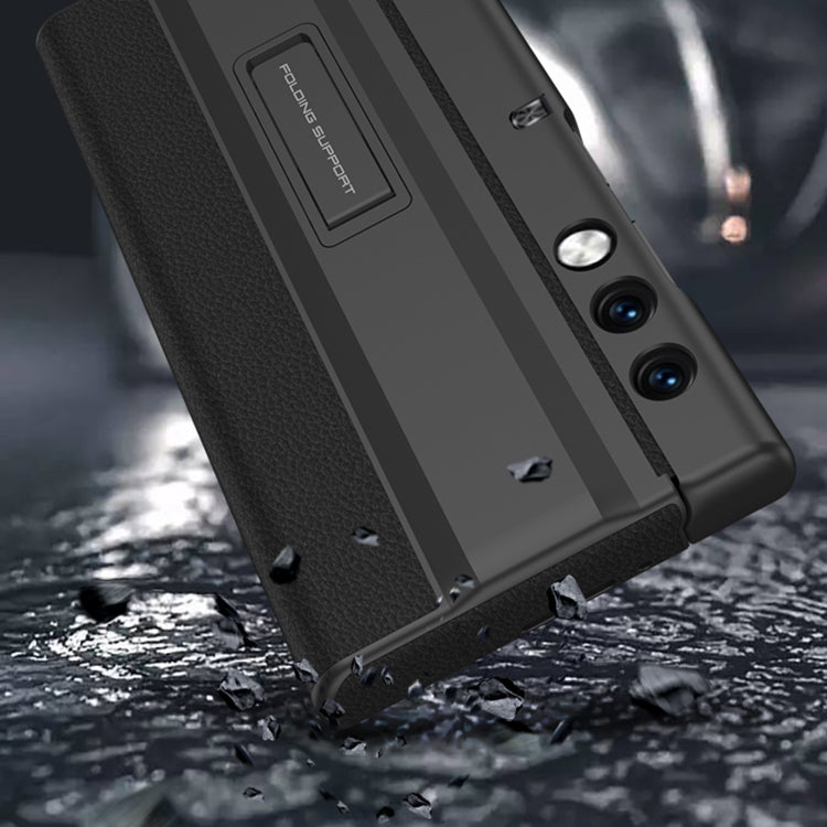 For Honor V Purse GKK Full Coverage Folding Leather Phone Case with Holder(Carbon Fiber) - Honor Cases by GKK | Online Shopping South Africa | PMC TechLife | Buy Now Pay Later Mobicred