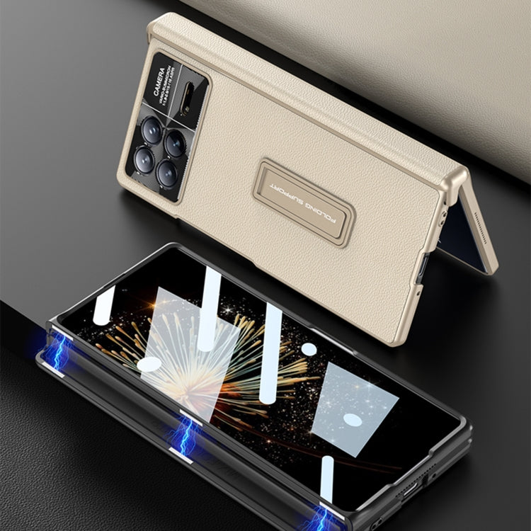 For Xiaomi Mix Fold 3 GKK Magnetic Hinge Flip Leather Phone Case with Holder(Black) - free shipping - PMC TechLife - Order now!