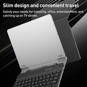 GKK Metal Folding Holder + Bluetooth Keyboard + Pen + Pen Slots + Mouse Set(Black)