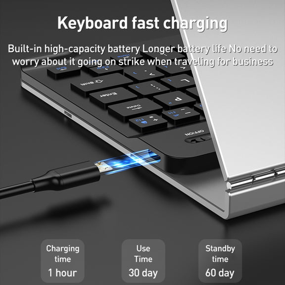 GKK Metal Folding Holder + Bluetooth Keyboard + Pen + Pen Slots + Mouse Set(Black)