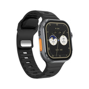 iW9 Ultra 2.04 inch Screen Smart Call Watch, BT Call / Heart Rate / Blood Pressure / Blood Oxygen(Tarnish Black)