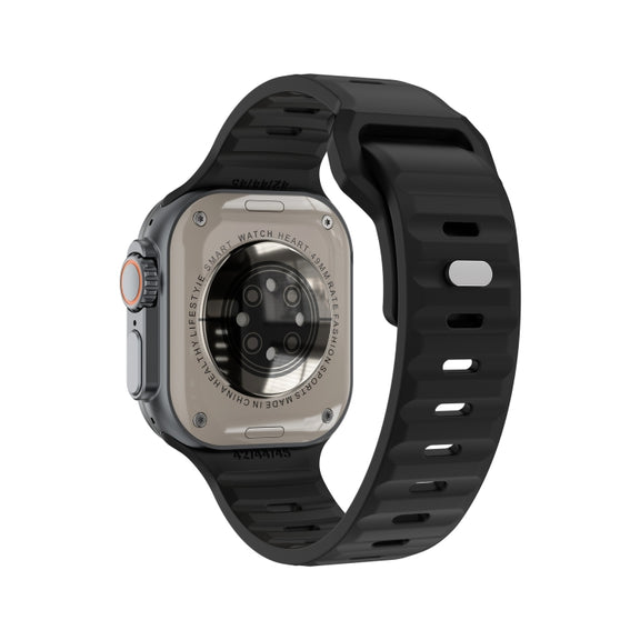 iW9 Ultra 2.04 inch Screen Smart Call Watch, BT Call / Heart Rate / Blood Pressure / Blood Oxygen(Tarnish Black)