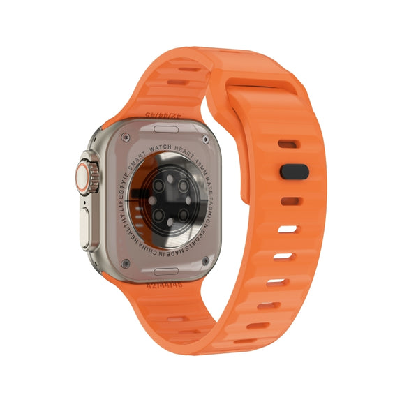 iW9 Ultra 2.04 inch Screen Smart Call Watch, BT Call / Heart Rate / Blood Pressure / Blood Oxygen(Orange Gold)