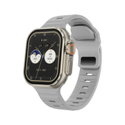 iW9 Ultra 2.04 inch Screen Smart Call Watch, BT Call / Heart Rate / Blood Pressure / Blood Oxygen(Grey Gold)