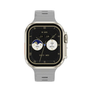 iW9 Ultra 2.04 inch Screen Smart Call Watch, BT Call / Heart Rate / Blood Pressure / Blood Oxygen(Grey Gold)