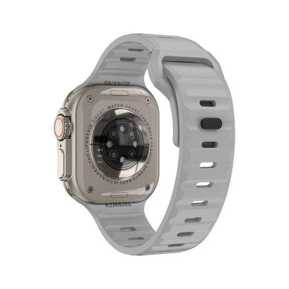 iW9 Ultra 2.04 inch Screen Smart Call Watch, BT Call / Heart Rate / Blood Pressure / Blood Oxygen(Grey Gold)