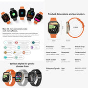 iW9 Ultra 2.04 inch Screen Smart Call Watch, BT Call / Heart Rate / Blood Pressure / Blood Oxygen(Grey Gold)