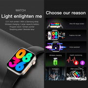 Q9 Smart Bracelet, 2.01 inch Water-resistant Smart Watch, BT Call / Heart Rate / Blood Pressure / Blood Oxygen(Black Gold)
