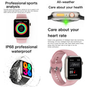 Q9 Smart Bracelet, 2.01 inch Water-resistant Smart Watch, BT Call / Heart Rate / Blood Pressure / Blood Oxygen(Pink Gold)