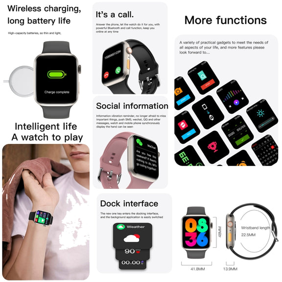 Q9 Smart Bracelet, 2.01 inch Water-resistant Smart Watch, BT Call / Heart Rate / Blood Pressure / Blood Oxygen(Pink Gold)