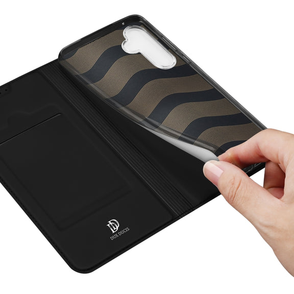 For Samsung Galaxy A55 5G DUX DUCIS Skin Pro Series Flip Leather Phone Case(Black)